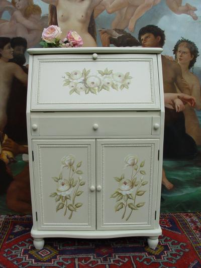 SECRÉTAIRE PEINTURE DES ROSES FRF05