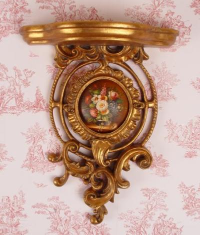 WANDKONSOLE BLUMENMALEREI OAR501